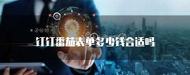 钉钉番茄表单多少钱合适吗