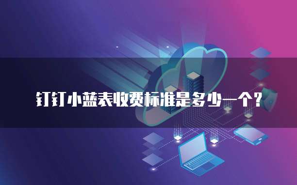 钉钉小蓝表收费标准是多少一个？