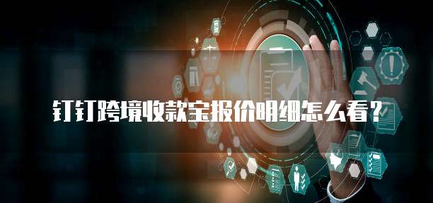 钉钉跨境收款宝报价明细怎么看?