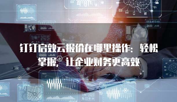 钉钉启效云报价在哪里操作:轻松掌握,让企业财务更高效