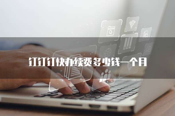 钉钉钉快办续费多少钱一个月