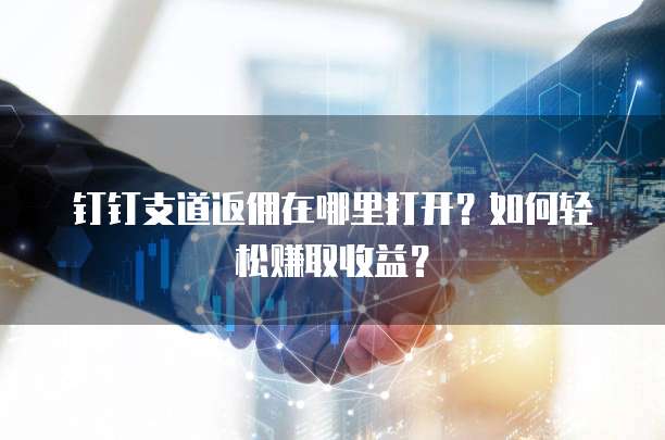 钉钉支道返佣在哪里打开？如何轻松赚取收益？
