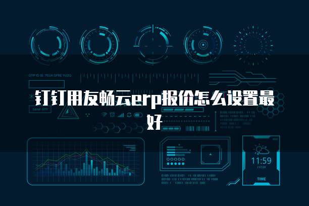 钉钉用友畅云erp报价怎么设置最好