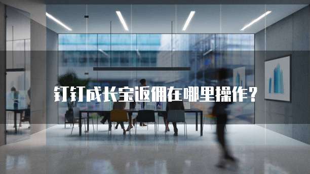 钉钉成长宝返佣在哪里操作？