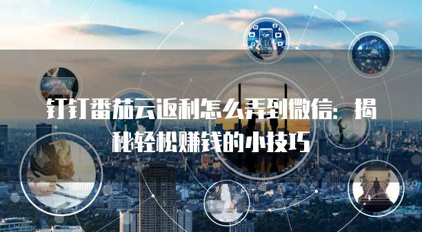 钉钉番茄云返利怎么弄到微信:揭秘轻松赚钱的小技巧