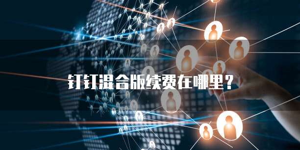 钉钉混合版续费在哪里?