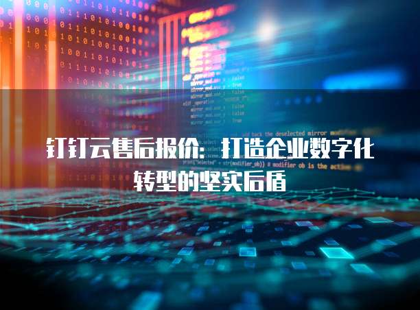 钉钉云售后报价：打造企业数字化转型的坚实后盾