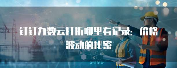 钉钉九数云打折哪里看记录:价格波动的秘密