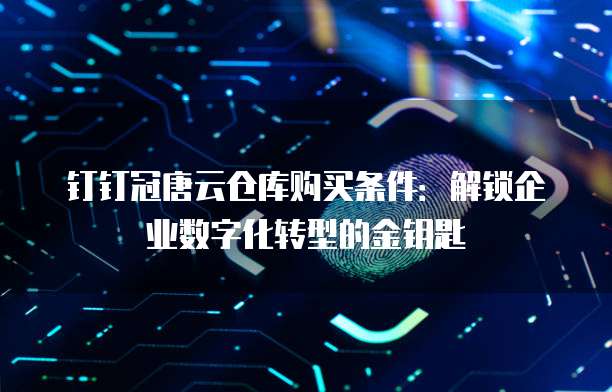 钉钉冠唐云仓库购买条件:解锁企业数字化转型的金钥匙