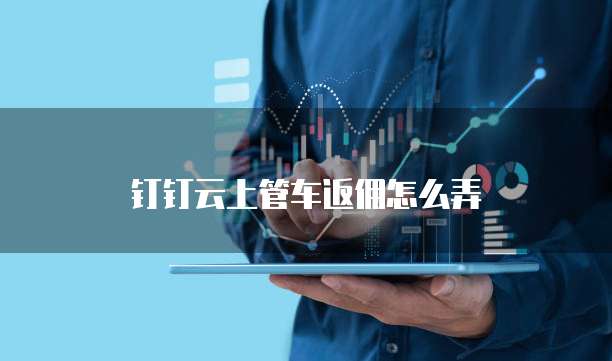 钉钉云上管车返佣怎么弄