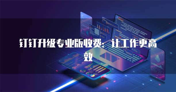 钉钉升级专业版收费:让工作更高效
