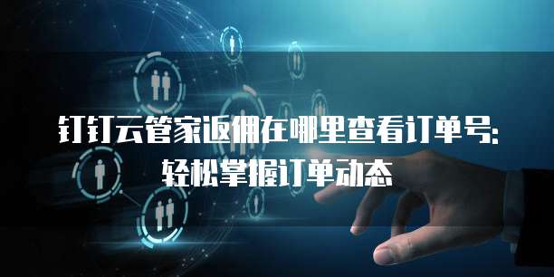 钉钉云管家返佣在哪里查看订单号:轻松掌握订单动态