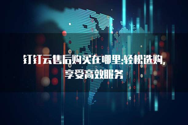 钉钉云售后购买在哪里:轻松选购,享受高效服务
