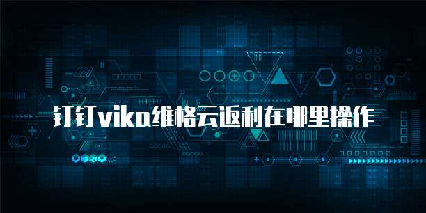 钉钉vika维格云返利在哪里操作