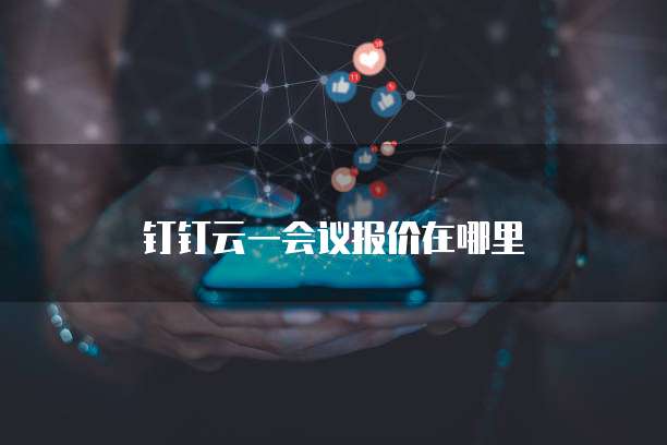 钉钉云一会议报价在哪里
