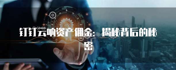 钉钉云呐资产佣金:揭秘背后的秘密