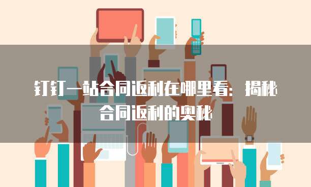 钉钉一站合同返利在哪里看:揭秘合同返利的奥秘