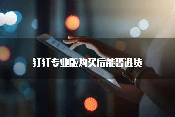 钉钉专业版购买后能否退货
