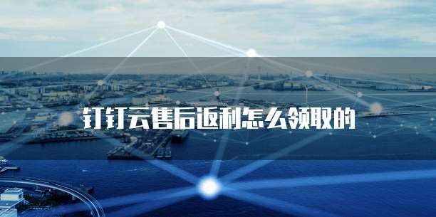 钉钉云售后返利怎么领取的