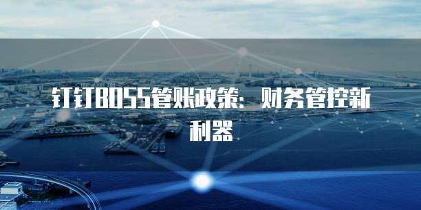 钉钉BOSS管账政策:财务管控新利器