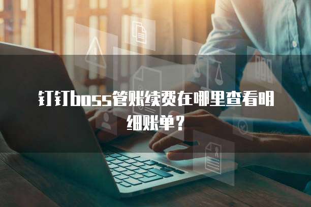 钉钉boss管账续费在哪里查看明细账单?