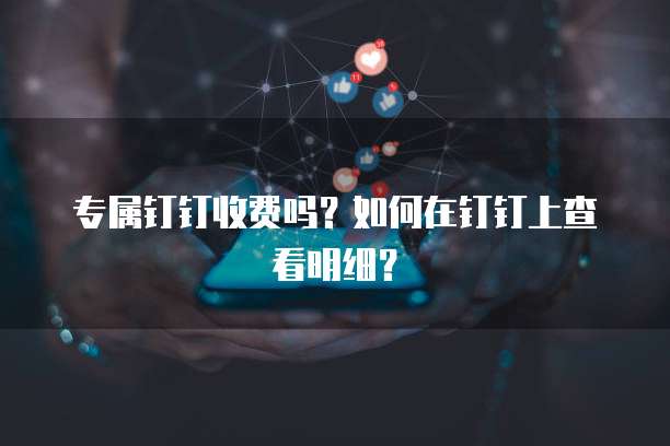 专属钉钉收费吗?如何在钉钉上查看明细?