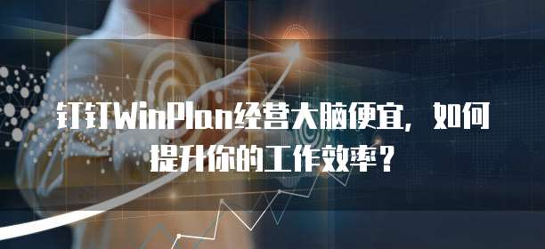 钉钉WinPlan经营大脑便宜,如何提升你的工作效率?