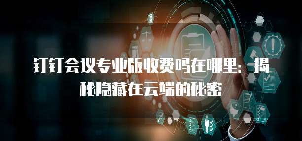 钉钉会议专业版收费吗在哪里:揭秘隐藏在云端的秘密