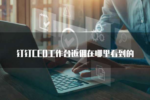 钉钉CEO工作台返佣在哪里看到的