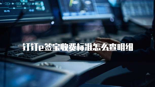 钉钉e签宝收费标准怎么查明细