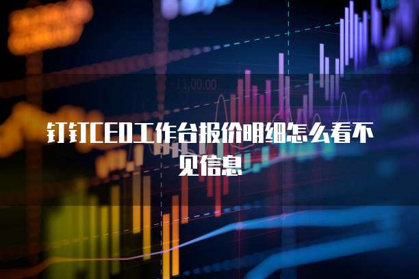 钉钉CEO工作台报价明细怎么看不见信息