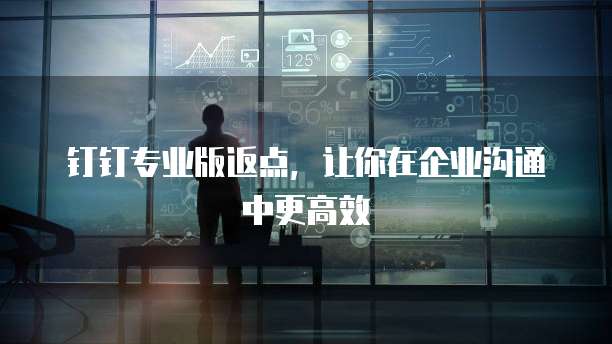 钉钉专业版返点,让你在企业沟通中更高效