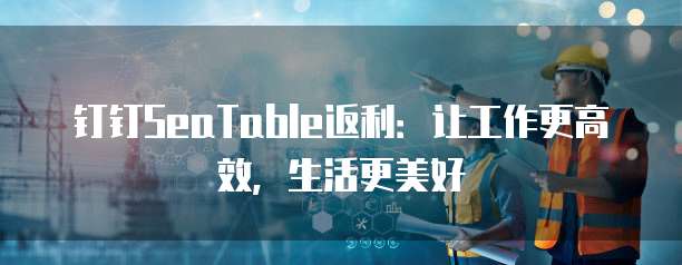 钉钉SeaTable返利:让工作更高效,生活更美好