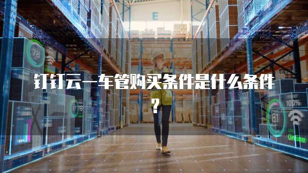 钉钉云一车管购买条件是什么条件?