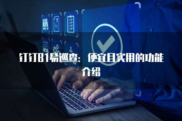 钉钉B1易巡查:便宜且实用的功能介绍