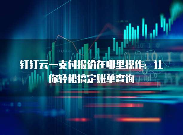 钉钉云一支付报价在哪里操作:让你轻松搞定账单查询