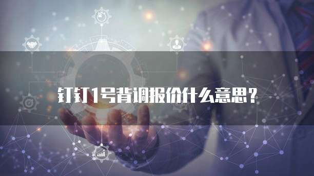 钉钉1号背调报价什么意思?