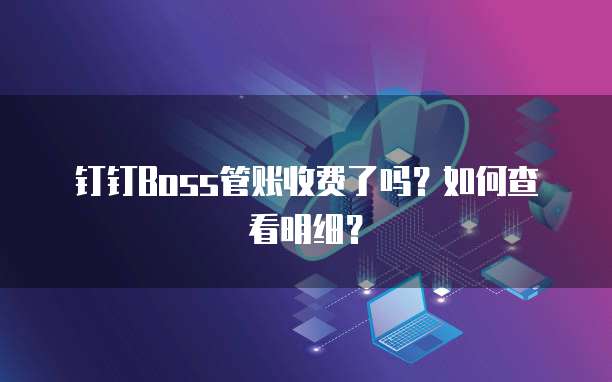 钉钉Boss管账收费了吗?如何查看明细?