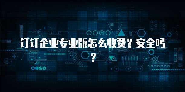钉钉企业专业版怎么收费?安全吗?