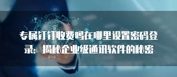 专属钉钉收费吗在哪里设置密码登录:揭秘企业级通讯软件的秘密