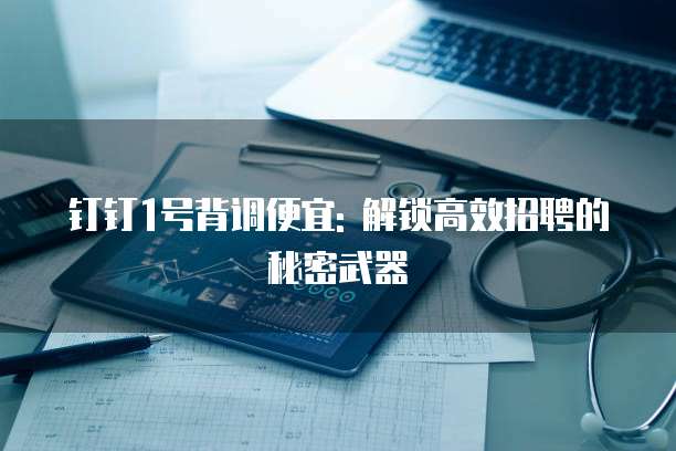 钉钉1号背调便宜: 解锁高效招聘的秘密武器