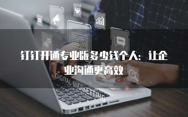 钉钉开通专业版多少钱个人:让企业沟通更高效