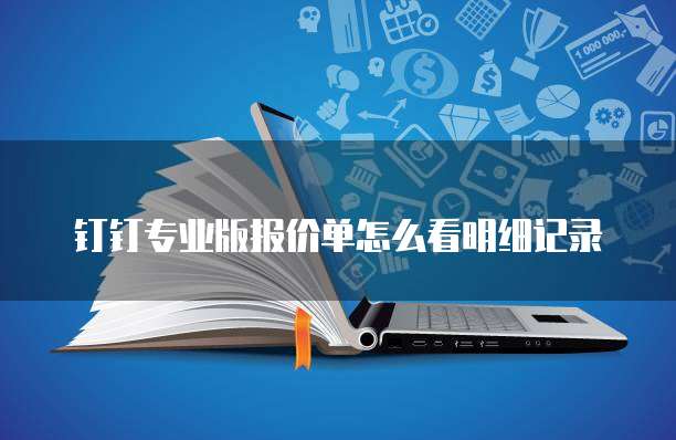 钉钉专业版报价单怎么看明细记录