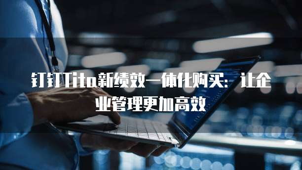 钉钉Tita新绩效一体化购买:让企业管理更加高效