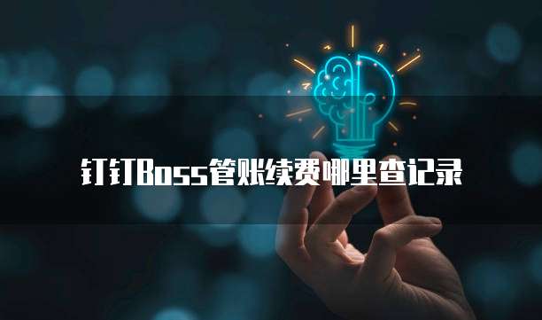 钉钉Boss管账续费哪里查记录