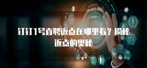 钉钉1号直聘返点在哪里看?揭秘返点的奥秘