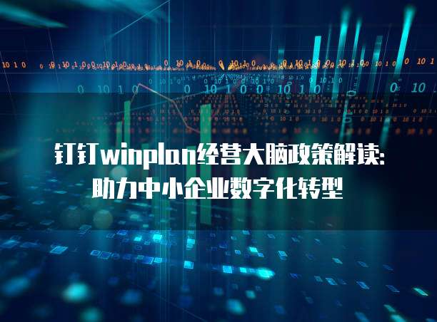 钉钉winplan经营大脑政策解读:助力中小企业数字化转型