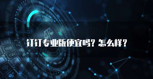 钉钉专业版便宜吗?怎么样?