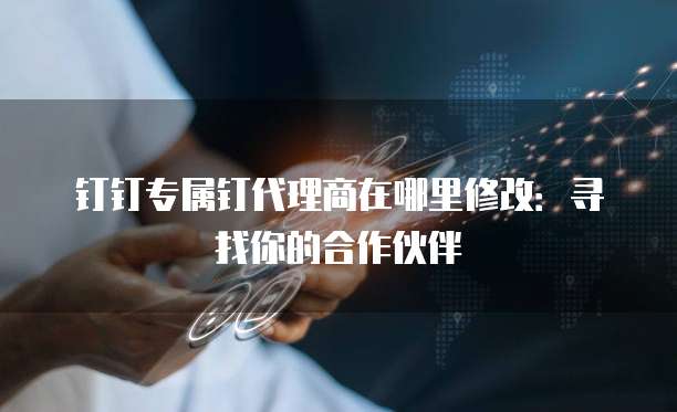 钉钉专属钉代理商在哪里修改:寻找你的合作伙伴