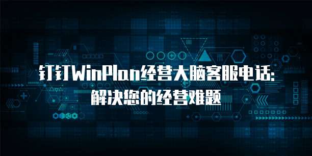 钉钉WinPlan经营大脑客服电话: 解决您的经营难题